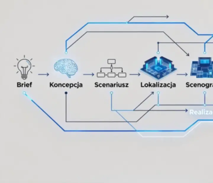 Techniczny diagram procesu organizacji Poker Eventu w agencji eventowej